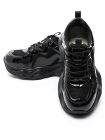 Ženski športni copati iz naravnega usnja 919-1 Črna | Advancer