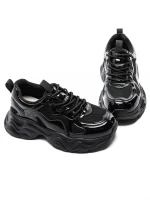 Ženski športni copati iz naravnega usnja 919-1 Črna | Advancer