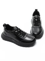 Pantofi Sport Barbati din piele naturala 88866 BLACK | ADVANCER