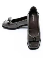 Pantofi cu toc din piele naturala 1355-1 GREY | ADVANCER