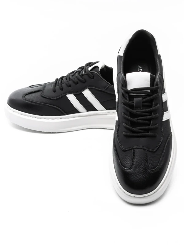 Pantofi Sport Barbati din piele naturala 02-208 BLACK-WHITE | ADVANCER