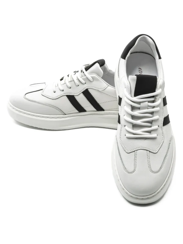 Pantofi Sport Barbati din piele naturala 02-208 WHITE-BLACK | ADVANCER