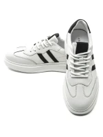 Pantofi Sport Barbati din piele naturala 02-208 WHITE-BLACK | ADVANCER