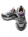 Pantofi Sport Dama din piele naturala Y5758-2 GREY-PURPLE | ADVANCER