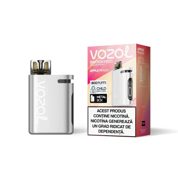 Narghilea electronica reincarcabila KIT SWITCH PICO APPLE PEACH | GALASUN