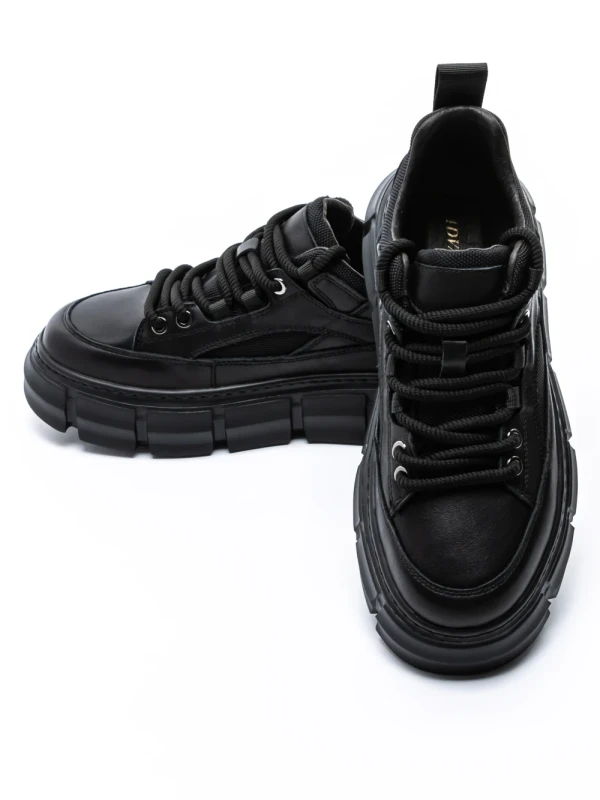 Pantofi Sport Barbati din piele naturala 88220 BLACK | ADVANCER