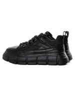 Pantofi Sport Barbati din piele naturala 88220 BLACK | ADVANCER