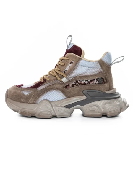 Pantofi Sport Dama din piele naturala Y5797-1 APRICOT-WINE | ADVANCER