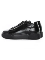 Pantofi Casual Barbati din piele naturala A921-1 BLACK | ADVANCER