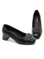Pantofi cu toc din piele naturala TP2377-2 BLACK | ADVANCER