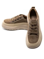 Pantofi Sport Dama din piele naturala 70108-2 KHAKI | ADVANCER