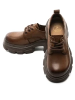 Pantofi Casual Dama din piele naturala KM1607 BROWN | FORMAZIONE