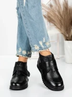 Ghete Dama din piele naturala 5W51 BLACK | PANTOFUL