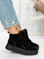 Ghete Dama din piele naturala 5SZ6 BLACK | PANTOFUL