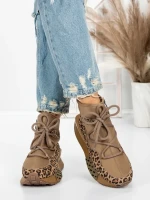 Ghete Dama din piele naturala 5SZ8 LEOPARD PRINT | PANTOFUL