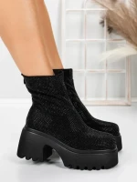 Ghete Dama cu Platforma 5WL77 ALL BLACK | MEI