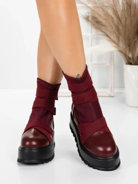 Ghete Dama cu Platforma 56WL1 WINERED | MEI