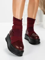 Ghete Dama cu Platforma 56WL1 WINERED | MEI