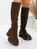 Cizme Dama cu Toc 5WL80 BROWN | MEI