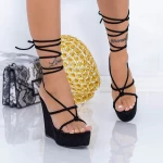 Ženski sandali s platformo XKK290 Črna | Mei