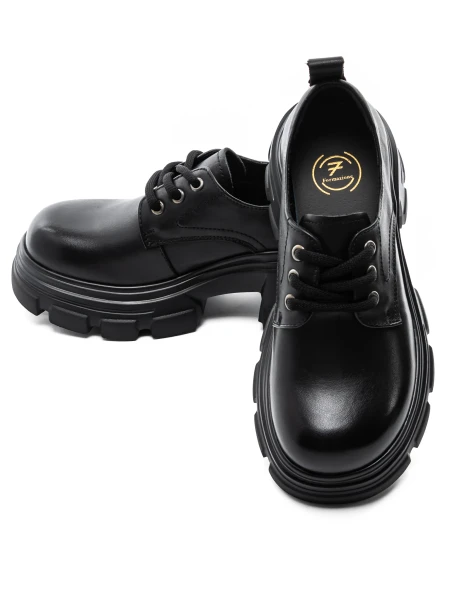 Ženski čevlji za prosti čas iz naravnega usnja KM1607 Črna | Formazione