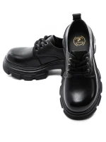 Ženski čevlji za prosti čas iz naravnega usnja KM1607 Črna | Formazione