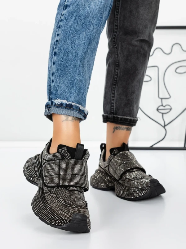 Sneakers Dama 5WL96 BLACK-GUNCOLOR | MEI