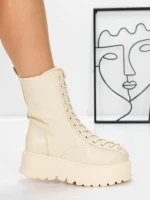Ghete Dama cu Platforma 3AL77 BEIGE | MEI