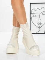 Ghete Dama cu Platforma 3AL78 BEIGE | MEI