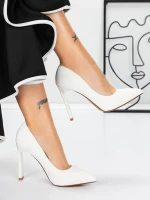 Čevlji z debelo peto 3DC36 Bela | Mei
