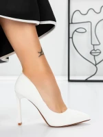 Čevlji z debelo peto 3DC36 Bela | Mei