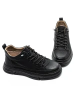 Ghete Barbati din piele naturala E90001 BLACK | ADVANCER