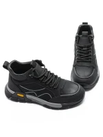 Ghete Barbati din piele naturala E90003 BLACK | ADVANCER