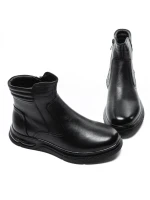 Ghete Barbati din piele naturala Z184550-1 BLACK | ADVANCER