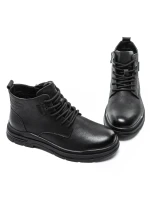 Ghete Barbati din piele naturala 806002X BLACK | ADVANCER