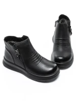 Ghete Dama din piele naturala M852 BLACK | ADVANCER