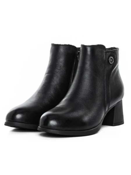 Ghete Dama din piele naturala 8858 BLACK | ADVANCER