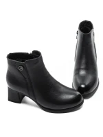 Ghete Dama din piele naturala 8858 BLACK | ADVANCER