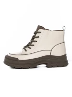 Ghete Dama din piele naturala 6575-8 CREAM | ADVANCER