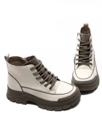 Ghete Dama din piele naturala 6575-8 CREAM | ADVANCER