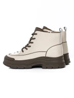 Ghete Dama din piele naturala 6575-8 CREAM | ADVANCER