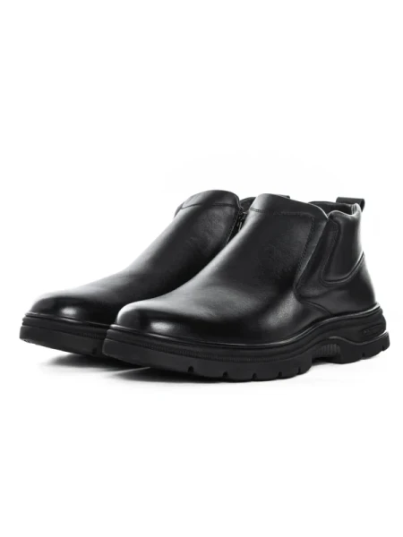 Ghete Barbati din piele naturala 8157R-D BLACK | ADVANCER