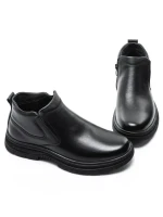 Ghete Barbati din piele naturala 8157R-D BLACK | ADVANCER