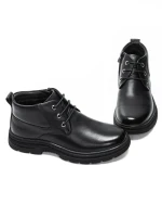 Ghete Barbati din piele naturala 8156R-D BLACK | ADVANCER