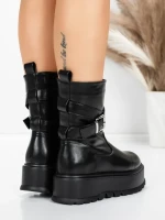 Ghete Dama cu Platforma 5W83 BLACK | MEI