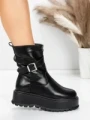 Ghete Dama cu Platforma 5W83 BLACK | MEI
