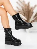 Ghete Dama cu Platforma 5W83 BLACK | MEI