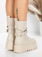 Ghete Dama cu Platforma 5W83 BEIGE | MEI
