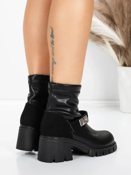 Ghete Dama cu Platforma 57WL8 BLACK | MEI