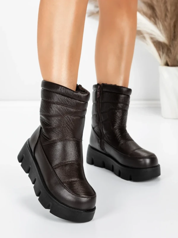 Ghete Dama Imblanite 5XJ88 DARK BROWN | MEI